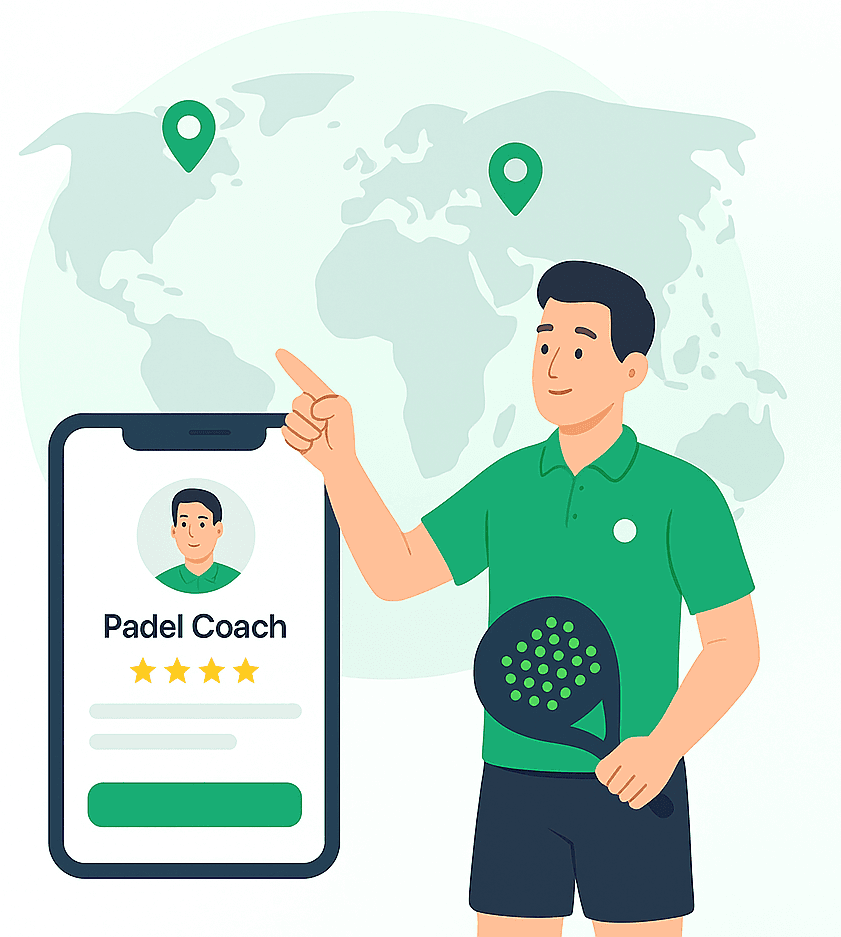 Padel Coach Illustration